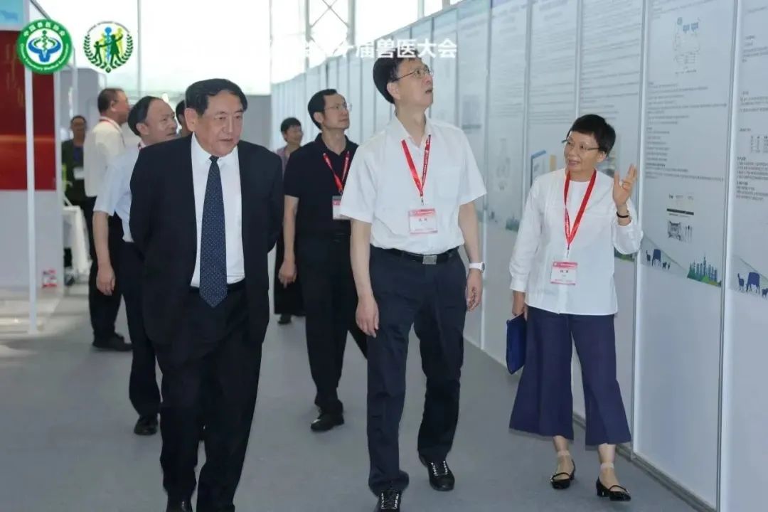 领导参观展览区、活动区